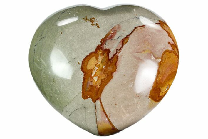 Wide, Polychrome Jasper Heart - Madagascar #108324